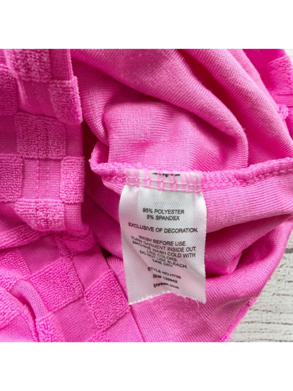 Bmagical By Btween Pink Tie Strap Sleeveless Girls Romper Textured Design 6 - Picture 3 of 4
